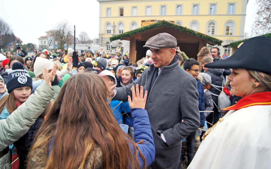 Ein feierlicher Empfang für Alain Berset