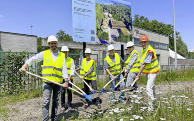 Die Baustelle für die neue ARA in Muntelier 