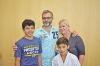 Fabian, Daniel und Victor Liniger aus Murten mit Manuela Santschi, Münchenbuchsee