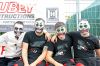 Die bösen Clowns: David Cottier, Lionel Tissot, Nathan Chollet und Adrien Kaelin, Bulle