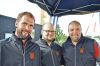 Adrian Lehmann, Dominic Zurkinden und Adrian Zürcher warben für das Feldschiessen 2020 in Galmiz.