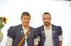 Andreas Jungo und Pascal Hurni, Cordast, brachten mit der  Westschweizer Hymne «Lioba» das Zelt zum Kochen.