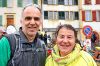 Zu Fuss unterwegs: Albert Klinkenberg, Muntelier, und Tabea Haenni, Jeuss