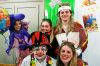 Lia, Taima, Severin (hinten), Damian und Sarah